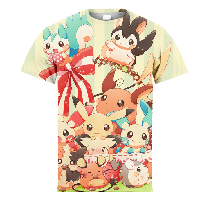 Summer%20handsome%20new%20animation%20Pikachu%20printed%20short%20sleeve%20t-shirt%20for%20men%20and%20women%20couples%20fashion%20trend%20top%20-%20Image%205