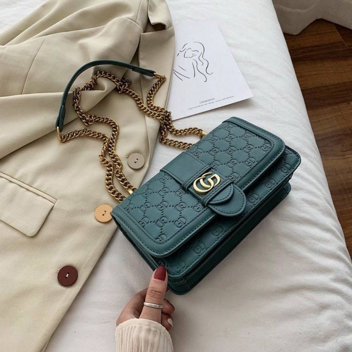 Bags%20Women's%202020%20New%20Fashion%20Trend%20Designer%20Luxury%20Women's%20Single%20Shoulder%20Messenger%20Chain%20PU%20Small%20Square%20Bag%20-%20Image%203