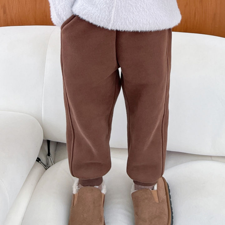 Baby%20Girls%20Sweatpants%20Autumn%20Winter%202-6%20Year%20Plush%20Solid%20Cotton%20Versatile%20Exterior%20Children%20Girls%20Jogger%20Pants%20Kid%20Girl%20Trousers%20-%20Image%203