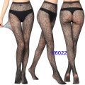 Hot Women Gothic Fishnet Tights Stars Rose Hollow Pattern Mesh Net Stockings Black Bottom Pantyhose Female Lingerie. 