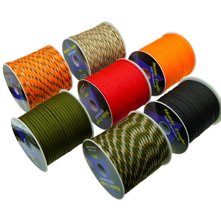 7 Strand 4mm Paracord 550 Military Tactical Parachute Cord Camping Survival Accessories Tent Lanyard DIY Bracelet Weaving Rope