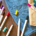 MONT MARTE Dual Fabric Pens Set – 12 pieces – Textile Markers with brilliant Colours – Dual Tip Fabric Markers – Permanent for Clothes.