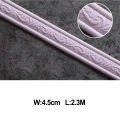 Skirting Border Wall Trim Line 3D Decorative Edging Environmental Foam Border Frame Multi-purpose Strip Waist Line Wall Sticker.
