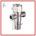SUS304 Stainless Steel Bathroom Quarter Turn Angle Valve Shower System Replacement Part 3-Way T-Adapter G 1/2 Brushed Finish. 