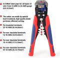 Workpro Automatic Wire Stripper Plier 8 inch AWG10-24, 3-in-1 Self-Adjusting Wire Cutter & Cable Stripper & Terminal Crimper, Automatic Wire Stripping Tool.