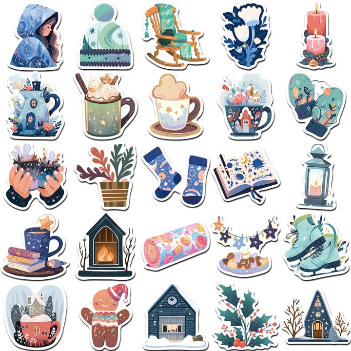 10/30/50PCS%20Cartoon%20Winter%20Christmas%20Graffiti%20Stickers%20Decals%20DIY%20Phone%20Scrapbook%20Luggage%20Helmet%20Kid%20Toy%20Cute%20Waterproof%20Sticker%20-%20Image%206