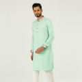 Masculine  Premium Semi Fit Panjabi - Lime. 