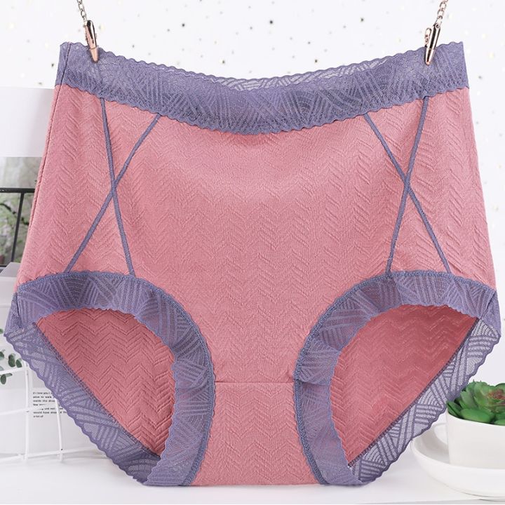 Xl-6xl%20Cotton%20Panties%20Women's%20Underwear%20Panty%20Lace%20Panties%20Plus%20Size%20High%20Waist%20Traceless%20Shorts%20Female%20Lingerie%20Briefs%20-%20Image%204