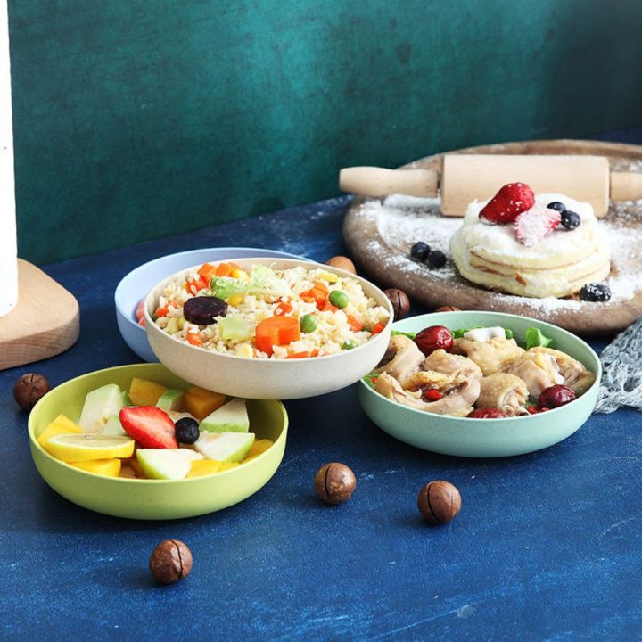 Multifunctional%20Wheat%20Straw%20Plates%20Round%20Dinner%20Dish%20Microwave%20Safe%20Snack%20Fruit%20Dish%20Desktop%20Garbage%20Kitchen%20Supplies%20-%20Image%203