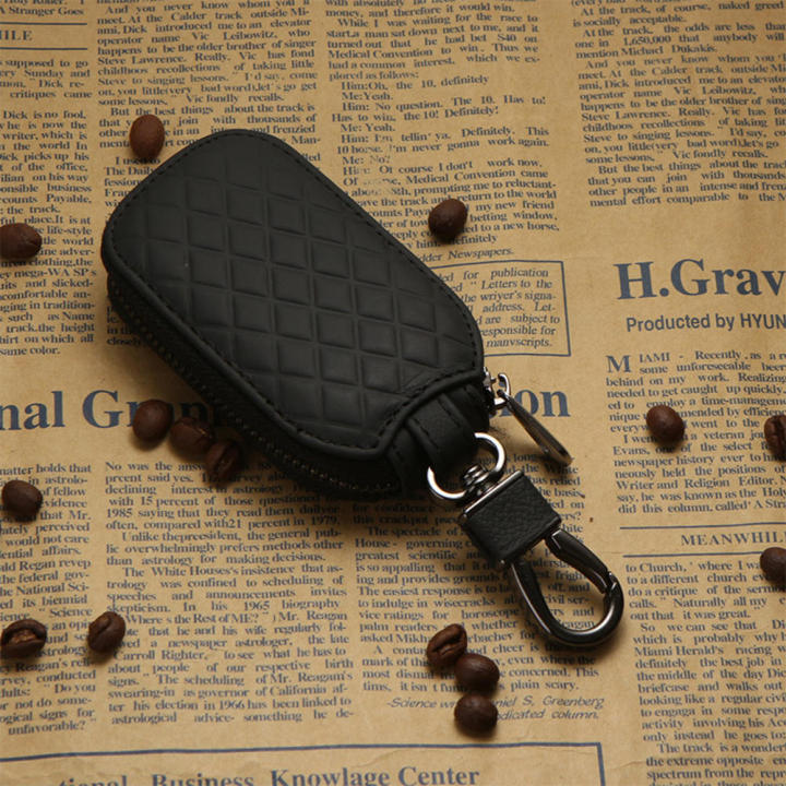 PU Leather Key Holder Case Keychain Pouch Bag Car Wallet Key Ring Unisex