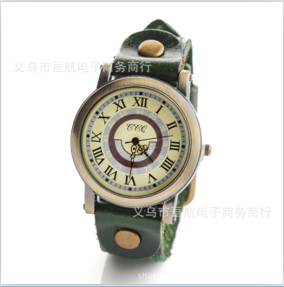 Cross%20Trade%20Cowhide%20Strap%20Vintage%20Copper%20Case%20Men's%20Watch%20Roman%20numeral%20scale%20quartz%20watch%20wholesale%20-%20Image%202