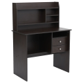 KD Study Table with Shelves Storage /Computer Table/Writing Office Desk for Home Office ( Finish Color Black). 