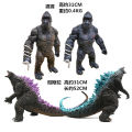 Blueback Red Lotus Godzira vs. Skull Island Godzilla King Kong Gorilla Figure Toy Model Ornaments. 