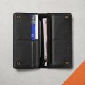 Zays Premium Full-Grain Leather Long Wallet for Men & Women, Slim Wallet 7.4 x 3.5 x 0.5 Inch, 6 Card Slots, Cash Compartment, Zipper Pocket, Mobile Holder Fits 6.9 Inch Phone, Formal & Casual Gift Wallet.
