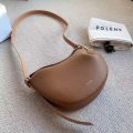 2023 Niche design polene Tonca ladies cowhide simple commuter all-match one-shoulder Messenger pea bag messenger bag.