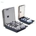 Business Card Holder File Card Storage Box Name Card Organizer and 8 Divider.