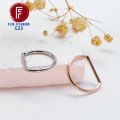 Piercing Septum Nose Ring D Shape Segment Ring Clicke Jewelry CZ Nose Earrings F136 Titanium Lip for Women Half Ring Cartilage. 