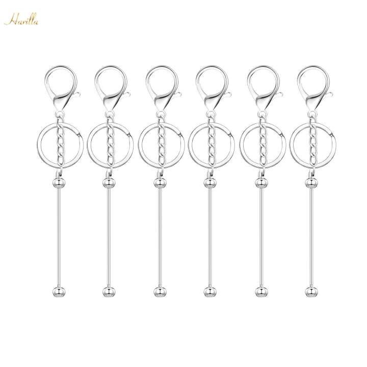 Beadable Keychain Bars Students Gift Jewelry Making Durable