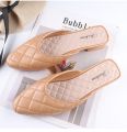 Heli Shark Women's Summer Pointed Toe Half Slippers New Fashion Solid Color Outerwear Casual Baotou Slip-On Flat Women's Shoes. 