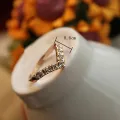 Classic V-Shaped Design Crystal Inlaid Little Finger Ring - Ring For Girls. 