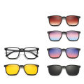 VCKA 6 In 1 Myopia Polarized Sunglasses Big Frame Glasses Men Women Gradient Clip Magnet Custom Prescription Eyewear -0.5 to-10. 