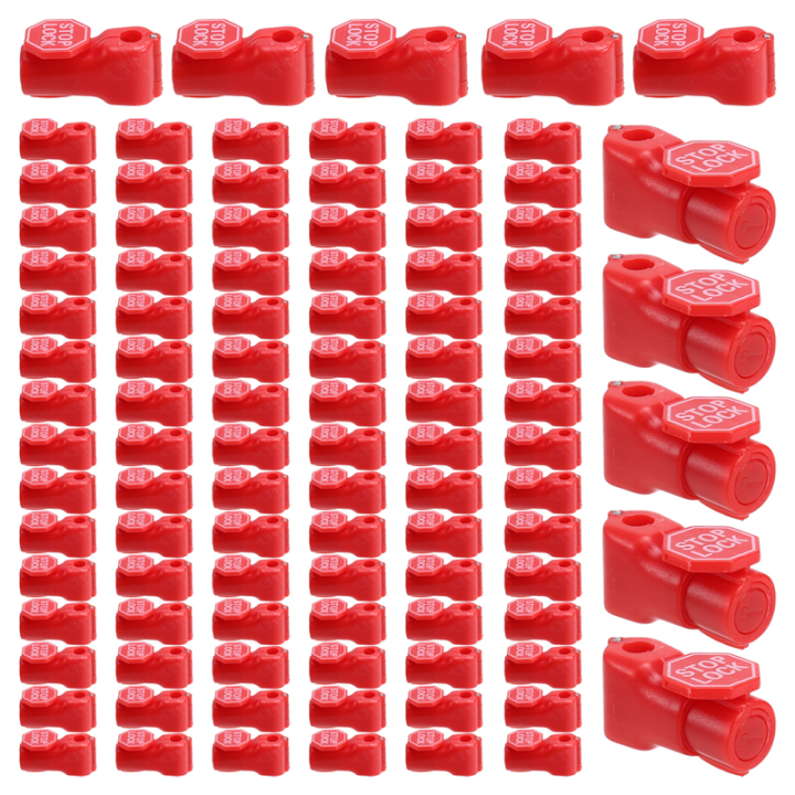 100pcs 6mm Plastic Anti-Theft Locks Unlock Device Retail Shop Supermarket Peg Hook Stop Lock Pegboard Hook Lock