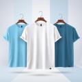 Effortless Summer Style - Complete Your Summer Outfit with a Solid Color T-Shirt Combo for Men, providing Comfort, Style, and Easy Maintenance.. 
