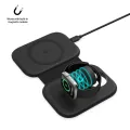 F20 3 in 1 15W Multi-function Magnetic Folding Wireless Charger for iPhone Series & Apple Watches & AirPods(Black). 