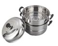 26Cm Stainless Steel Food Steamer/2 Layer: Cook Healthy And Delicious Meals With Ease Using This Stainless Steel Food Steamer. 