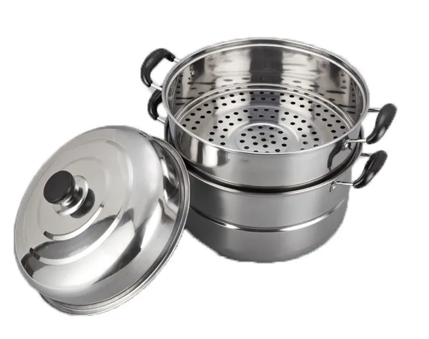 26Cm%20Stainless%20Steel%20Food%20Steamer/2%20Layer:%20Cook%20Healthy%20And%20Delicious%20Meals%20With%20Ease%20Using%20This%20Stainless%20Steel%20Food%20Steamer%20-%20Image%202
