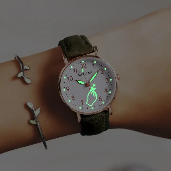 Korean%20Simple%20Retro%20Watch%20Glow-in-the-dark%20Belt%20Watch%20Lovely%20Little%20Fresh%20Female%20Dial%20Watch%20Gift%201Pcs%20-%20Image%206
