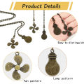 4Pcs Ceiling Fan Pull Chain Set,Bulb and Fan Pattern(Antique Bronze).