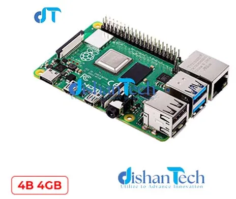 RASPBERRY PI 4 MODEL B 4GB For High-Performance General-Purpose Computer, Incorporating a Quad-Core 64-bit ARM Cortex-A72 CPU.