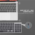 Ultra Slim Wireless Bluetooth Keyboard and Mouse Set Compatible for Mac OS/iOS/iPad OS Rechargeable Keyboard for MacBook.