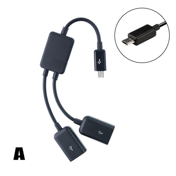 Micro USB/Type C to 2 OTG Dual Port HUB Cable Y Splitter for tablet PC Android Adapter Converter Jessica