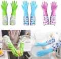 High Quality Multicolor Silicone Kitchen Hand Gloves for Dish Washing - 1 Pair. 