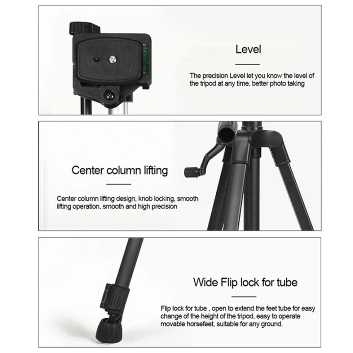 3388%201.3m%20Portable%20Phone%20Live%20Selfie%20Tripod%20DV%20SLR%20Camera%20Stand%20(Black)%20-%20Image%205
