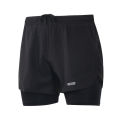 Men Sports Shorts 2 In 1 Double Deck Jogger Marathon Shortsutdoor Workout Shorts Thin-Women blue.