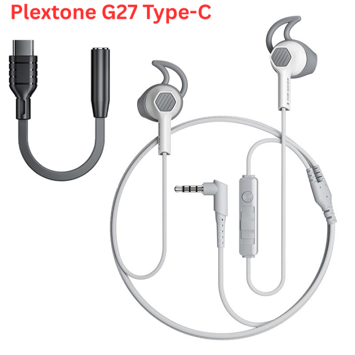 PLEXTONE G27 Type-C Gaming Earphone 2025 | In-Ear E-sports Headphone with Mic