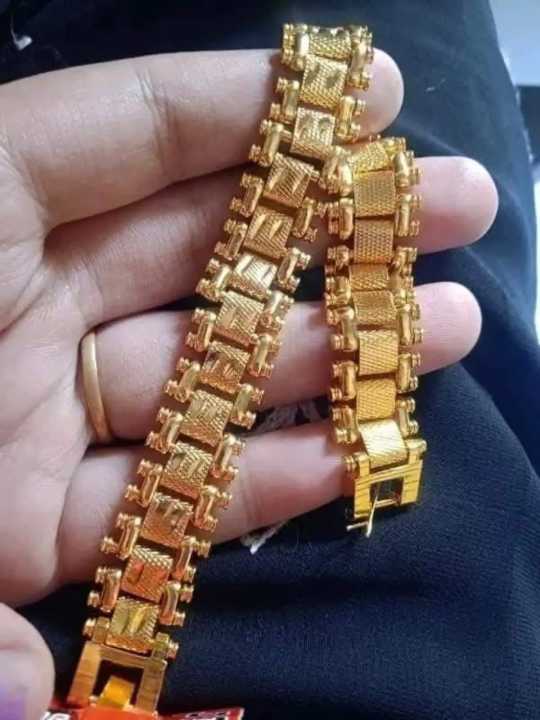 Gold%20Plated%20%20Chain%20Bracelet%20Wrist%20Jewelry%20Gift%20%20For%20Men%20%20-%20Golden%20-%20Image%206