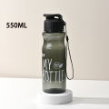 Transparent Water Bottle Portable Sport Cup for Drinking Kitchen Tools 550ML Water Bottle For School Gym Travel Girl Boy.