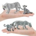 New Wild Feline Figurine Snow Leopard Black Panther Lynx Simulation Animal Model Action Figures Children Collect Toys Gifts.