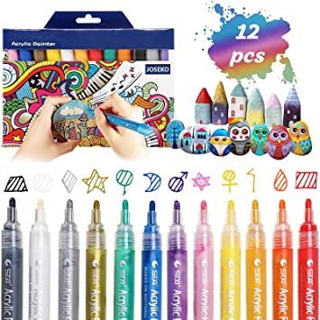 STA%20Acrylic%20Paint%20Marker%20Pens%2012%20Colors%20Permanent%20Art%20Markers%20for%20Glass%20Ceramic%20Rock%20Wood%20Canvas%20Metal%20&%20Fabric%20DIY%20Painting%20-%20Image%203