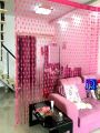Love Heart String Curtain Window Door Divider Sheer Curtain Valance, Curtains Sets. 