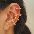 Clip Earring Hollow Out Leaf Tament Fashion Appearance Ear Cuff. 