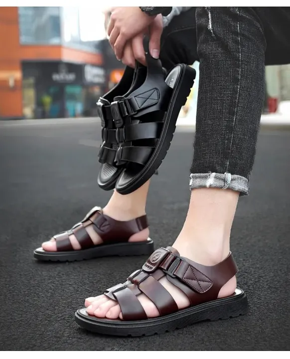 Summer%20Men's%20%20Sandals%20Leather%20Roman%20Sandals%20Korean%20Version%20British%20Leather%20Sandals%20%20Sandals%20Summer%20Casual%20Shoes%20%20Black%20%20Brown%20-%20Image%206