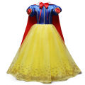 Kids Girl Dress Snow White Fancy Dresses Children Party Cosplay Princess Costume Bow Patchwork Role Playing Frocks Outfits 1-10Y. 