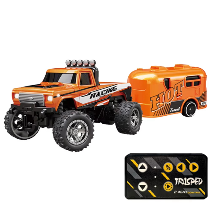 TRASPED Mini 1:64 RC Monster Truck Off-Road RC Monster Truck Off-Road Climbing Car 2.4Ghz Remote Control Adjustable Speed/Steering Children Gift