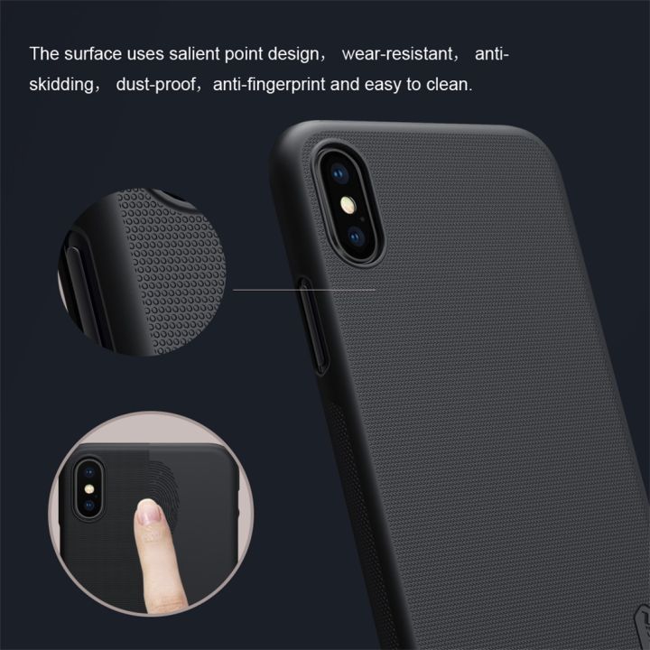 For%20iPhone%20X%20XS%20Case%20Cover%20Nillkin%20Phone%20Case%20Super%20Frosted%20Shield%20Matte%20Hard%20PC%20Back%20Cover%20Black%20protector%20Case%20For%20iPhone%20XS%20-%20Image%203
