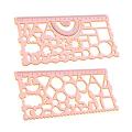 2 pieces Different Shapes Template Ruler / Spirograph Ruler / Geometric Drawing Toys / Stencil Tools / Drafting Design.